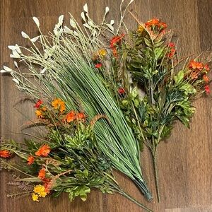 3/$15 Lot of fall orange flowers